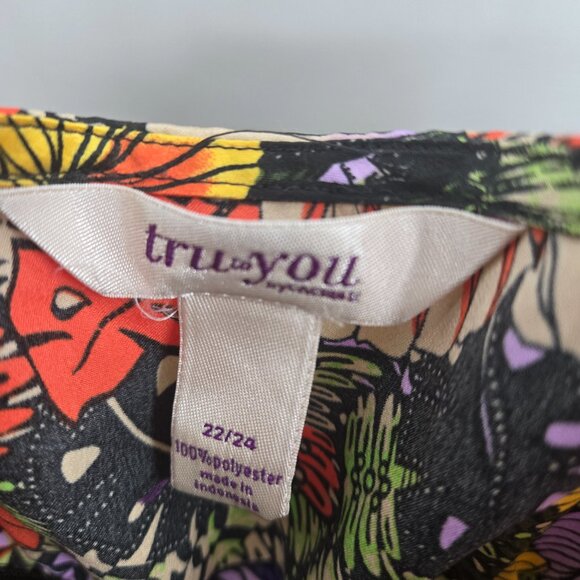 Tru To You by Cacique V-Neck Polyester Floral Sleep Slip 22/24 - Picture 8 of 9